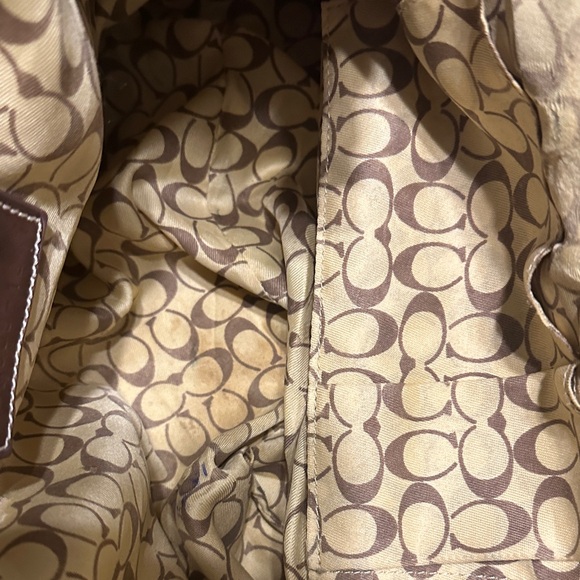 Coach Dark Brown Signature Shoulder Bag - Picture 16 of 16